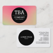 Black Circle v2 - Zachte verloopgradiënt Visitekaa Visitekaartje (Voorkant / Achterkant)