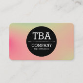 Black Circle v2 - Zachte verloopgradiënt Visitekaa Visitekaartje (Voorkant)