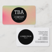 Black Circle v2 - Zachte verloopgradiënt Visitekaa Visitekaartje (Voorkant / Achterkant)