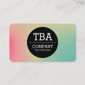 Black Circle v2 - Zachte verloopgradiënt Visitekaa Visitekaartje (Voorkant)