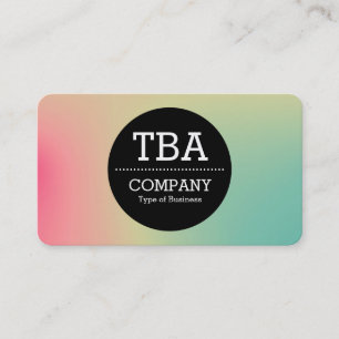 Black Circle v2 - Zachte verloopgradiënt Visitekaa Visitekaartje