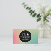 Black Circle v2 - Zachte verloopgradiënt Visitekaa Visitekaartje (Staand voorkant)