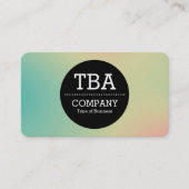 Black Circle v2 - Zachte verloopgradiënt Visitekaa Visitekaartje (Voorkant)