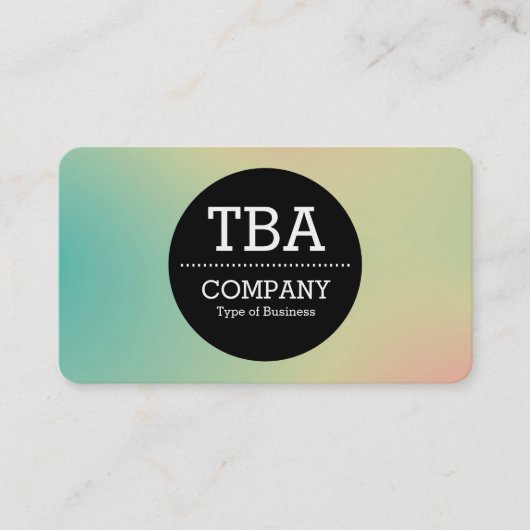 Black Circle v2 - Zachte verloopgradiënt Visitekaa Visitekaartje (Voorkant)