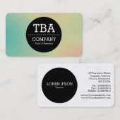 Black Circle v2 - Zachte verloopgradiënt Visitekaa Visitekaartje (Voorkant / Achterkant)