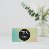 Black Circle v2 - Zachte verloopgradiënt Visitekaa Visitekaartje (Staand voorkant)