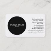Black Circle v2 - Zachte verloopgradiënt Visitekaa Visitekaartje (Achterkant)