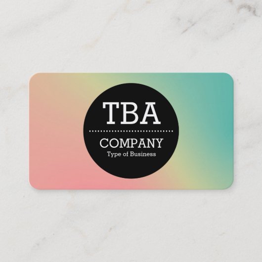 Black Circle v2 - Zachte verloopgradiënt Visitekaa Visitekaartje (Voorkant)