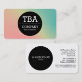 Black Circle v2 - Zachte verloopgradiënt Visitekaa Visitekaartje (Voorkant / Achterkant)