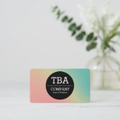 Black Circle v2 - Zachte verloopgradiënt Visitekaa Visitekaartje (Staand voorkant)