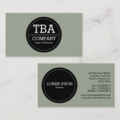 Black Circle v3 - Warm Grey a3ac99 Visitekaartje (Voorkant / Achterkant)