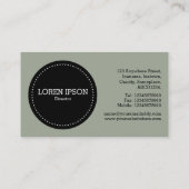 Black Circle v3 - Warm Grey a3ac99 Visitekaartje (Achterkant)
