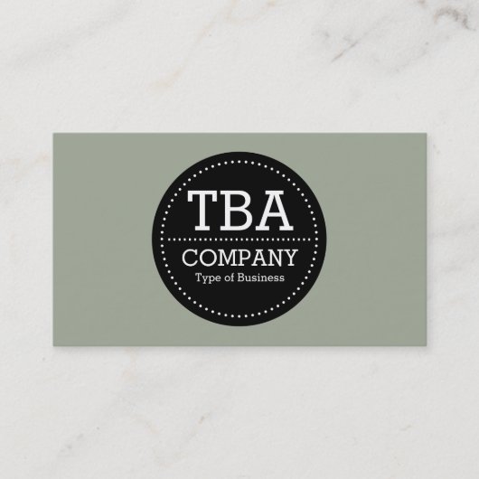Black Circle v3 - Warm Grey a3ac99 Visitekaartje (Voorkant)