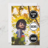 Black Circles Foto Afstuderen Kaart (Voorkant)