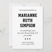 Black Circles Foto Afstuderen Kaart (Achterkant)