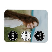 Black Circles Foto Afstuderen kondiging Magneet (Horizontaal)