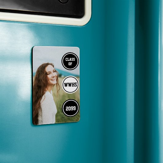 Black Circles Foto Afstuderen kondiging Magneet