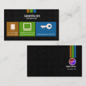 Black Circuit Board Web Designer Visitekaartje (Voorkant / Achterkant)