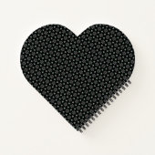 Black Circular Delight Heart Shaped Notitieboek (Achterkant)