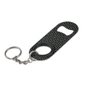 Black Circular Delight Mini Bottle Open Flessenopener (Voorkant Gekanteld)
