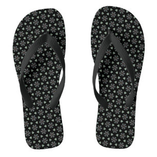 Black Circular Delight Thames Teenslippers