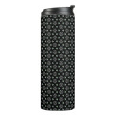 Black Circular Delight Thermal Tumbler Thermosbeker (Gedraaid links)