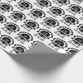 Black Clam Silhouette Monogram Cadeaupapier (Hoek)