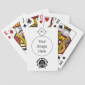 Black Clam Silhouette Monogram Pokerkaarten (Achterkant)