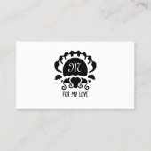 Black Clam Silhouette Monogram Visitekaartje (Voorkant)