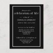 Black Classic begrafenis viering van het leven Briefkaart (Voorkant)