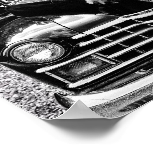 BLACK CLASSIC CAR POSTER (Hoek)