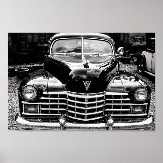 BLACK CLASSIC CAR POSTER (Voorkant)