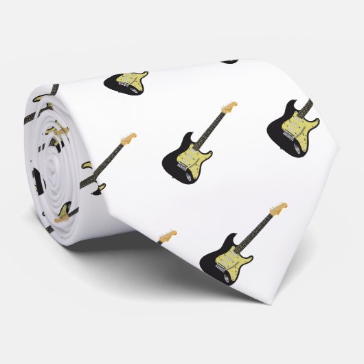 Black Classic Electric Stropdas (Opgerold)