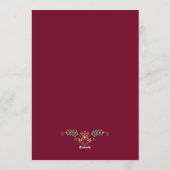 Black classic floral birthday kaart (Achterkant)