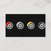 Black Classic Mobile Mechanic Brake Service Visitekaartje (Achterkant)