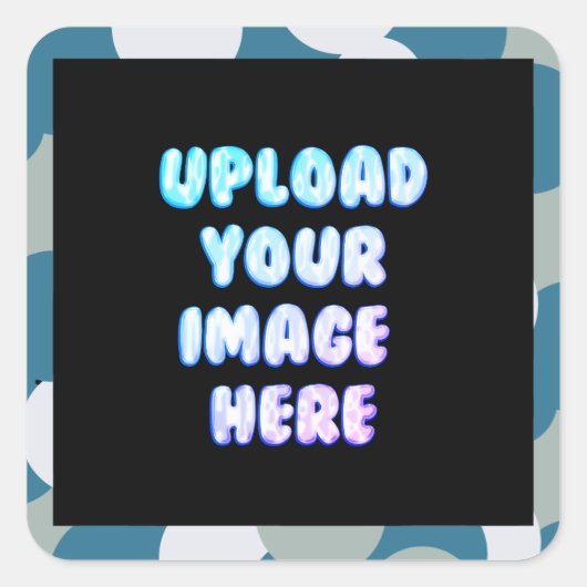 Black Classic Round Sticker with a Business Logo (Voorkant)