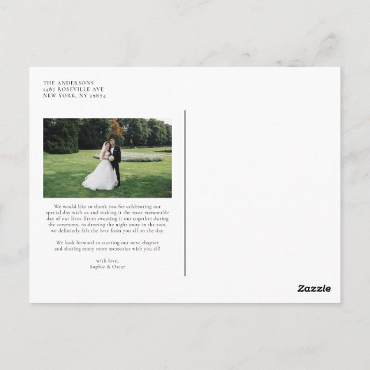 Black Classic Typography Striped Weddenschap Bedan Briefkaart (Achterkant)