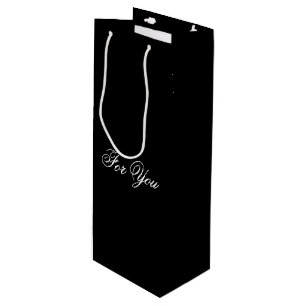 Black Classy Designer Wine Gift Bag Wijn Cadeautas