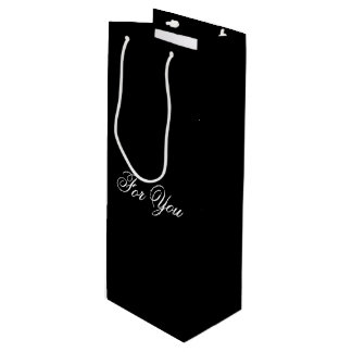 Black Classy Designer Wine Gift Bag Wijn Cadeautas