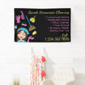 Black Cleaning Business Starter Advertentie Spandoek (Insitu)