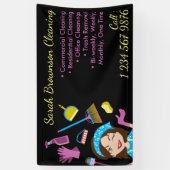 Black Cleaning Business Starter Advertentie Spandoek (Verticaal)
