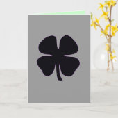 Black Clover Irish wake begrafenis wenskaart Kaart (Gele Bloem)