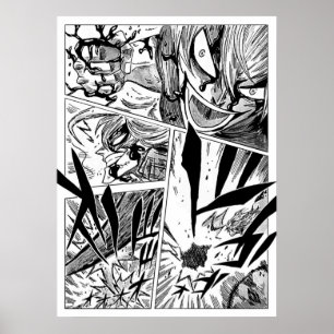 Black Clover Manga-paneel gestileerd Poster