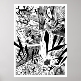 Black Clover Manga-paneel gestileerd Poster