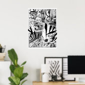 Black Clover Manga-paneel gestileerd Poster (Thuiskantoor)