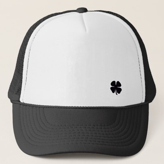 Black Clover zwart-wit schuim trucker hoed Pet (Voorkant)