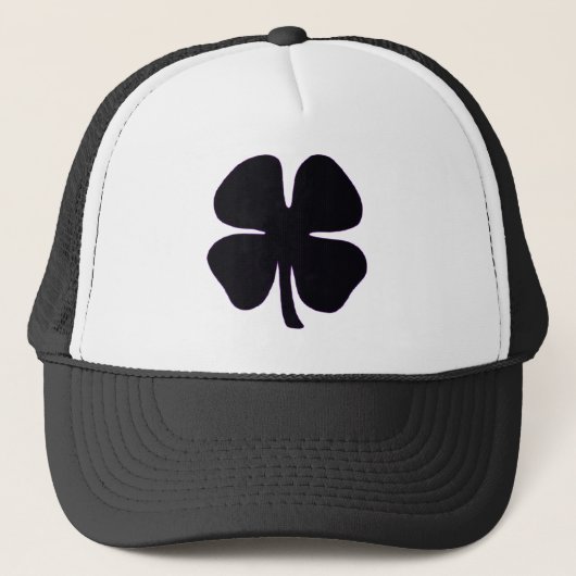 Black Clover zwart-wit schuim truckerhoed Trucker Pet (Voorkant)