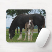 Black Clydesdale en Filly Muismat (Met muis)