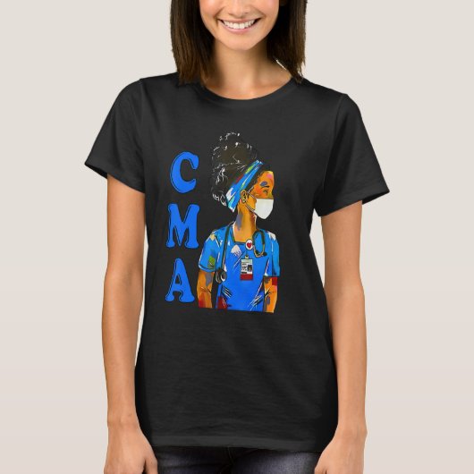 Black Cma Nursing Magic T-shirt (Voorkant)