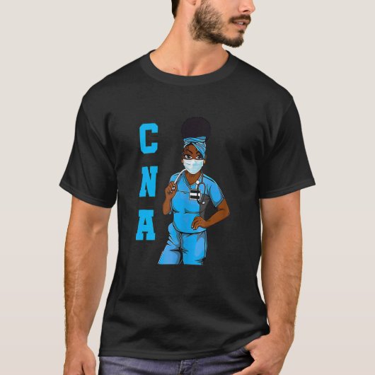 Black CNA Magic Afro Girl Pride T-shirt (Voorkant)